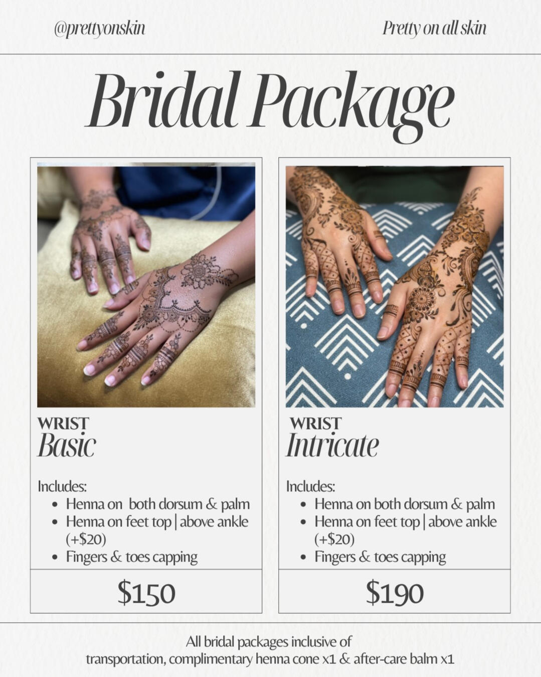 BRIDAL PACKAGE PAGE 1 BRIDAL PACKAGE PAGE 1